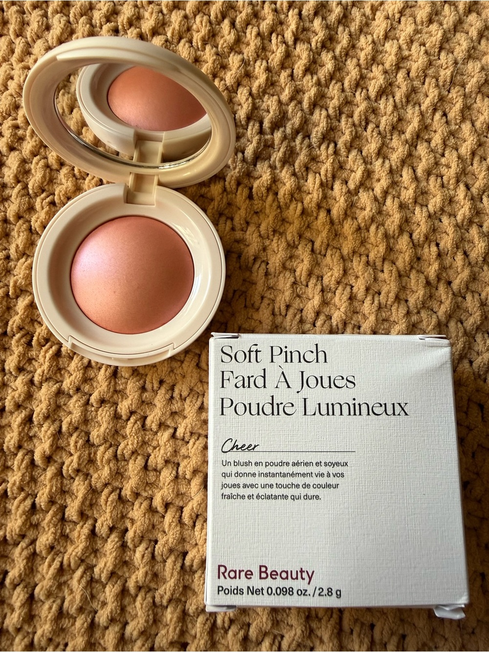 Rare Beauty Soft Pinch Baked Blush — Peach-Pink Cheer
